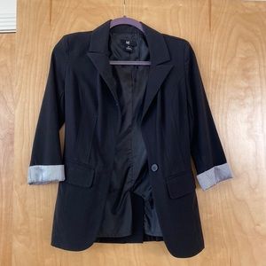 IZ Byer Black Cuffed Blazer
